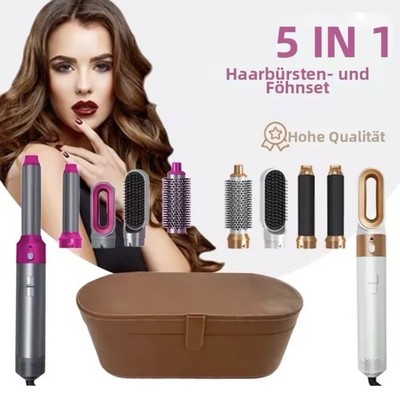 5-in-1 Haartrockner & Styling-Set   Lockenstab, Glätter, Kamm