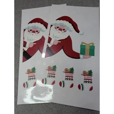 300 PCS Christmas Window Decals Snowflakes Santa Stickers for Winter Party Decor