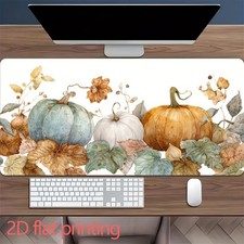 40 90cm1pc Extra,Large Anti,Slip Mouse Pad with Autumn Pumpkins, Leaves Design,