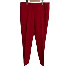 RALPH LAUREN Purple Label silk blend tapered pants, size 6, red Women USED