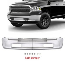 Chrome Steel Front Bumper For 2013-2018 Dodge Ram 1500 Wo Fog Light Holes Chrome Steel Front Bumper For 2013-2018 Dodge Ram 1500 Wo Fog Light Holes