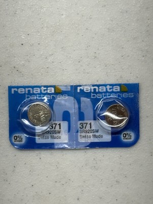 2 PACK RENATA 371 SR920SW SILVER 1.55V EXP 07/2028 FRESH FREE SHIPPING USA