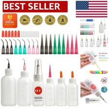 Reusable Mini Glue Applicator Bottles with Precision Tips - 30cc to 100cc Sizes