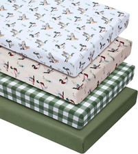 4 Pcs Mallard Duck Crib Sheet Set Newborn Bedding Nursery Baby Sheets