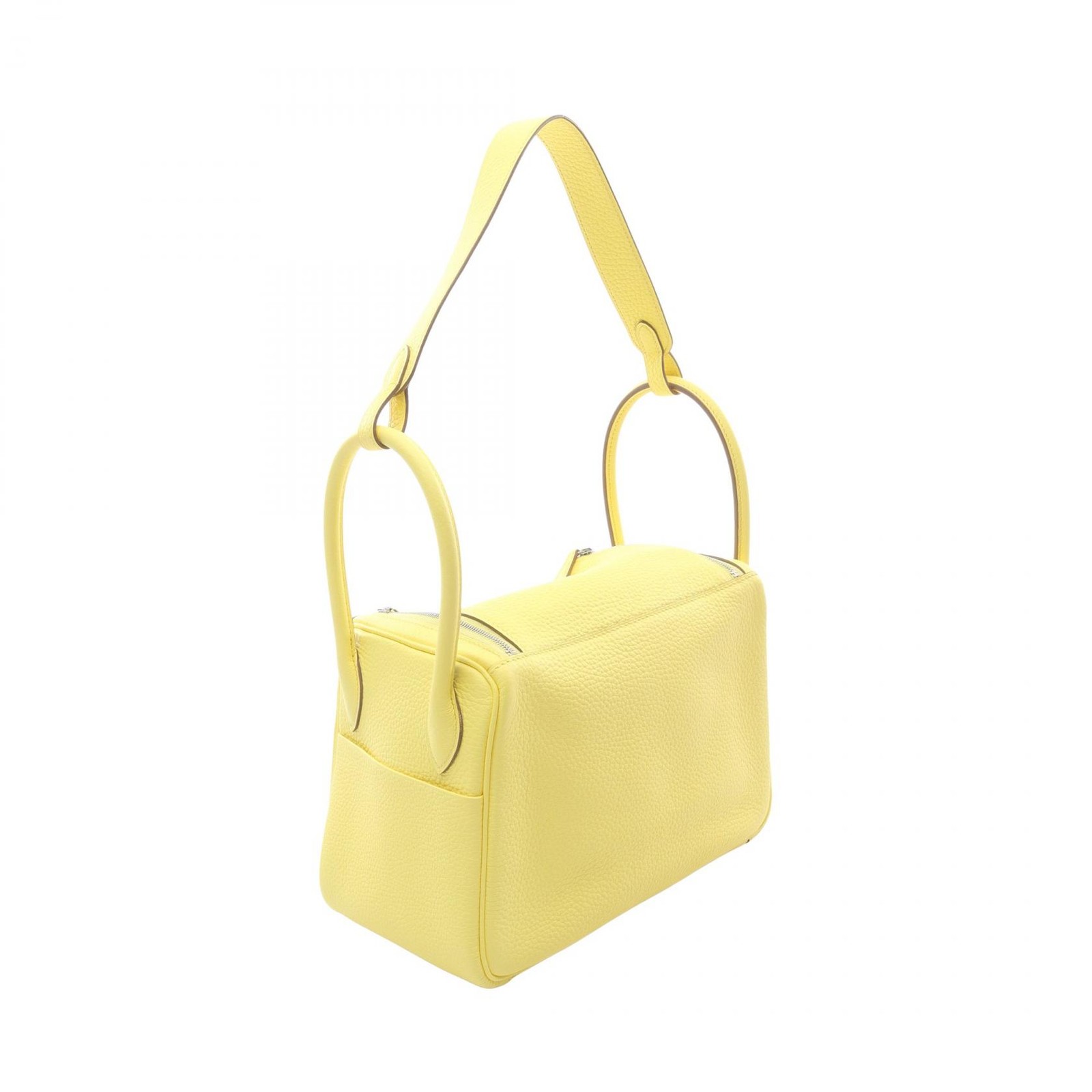 HERMES Lindy 26 Shoulder Bag B Taurillon Clemence Limoncello Used Women SHW thumbnail 2