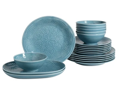 CreaTable Orient Mandala Geschirr-Set Aquamarine 20-tlg Neu Rechnung MwSt - Bild 1 von 4