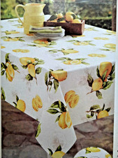 Limoncello Easy Care Yellow Lemon Oblong Tablecloth 52" x 70" / 132 cm x 178 cm