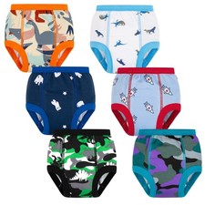 BIG ELEPHANT 6-Pack Potty Training Pants   100 Cotton Absorbent Toddler Underwe