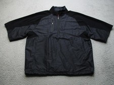 Zero Restriction Tour Series Jacket Mens Large Black 1/2 Zip Golf Windbreaker