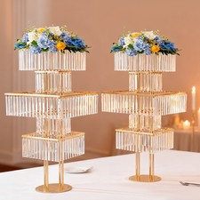 2 PCS Flower Stands, 5 Tiers Flower Vase Stands, 125cm H Wedding Flower Stands