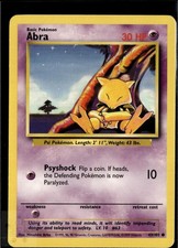 Abra 43/102 Common Base Set Unlimited Pokemon LP