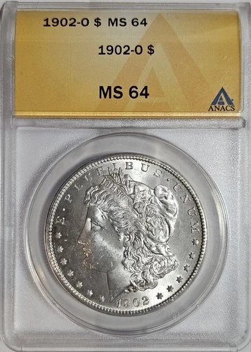 1902-O Morgan Silver Dollar MS64 ANACS Certified