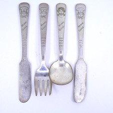 Campbell's Soup WM Rogers Oneida Kids Silver Plated Silverware Set of 4 Vintage