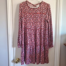 Vestido Knox Rose Paisley con capas manga larga talla S boho campesino cabaña pradera