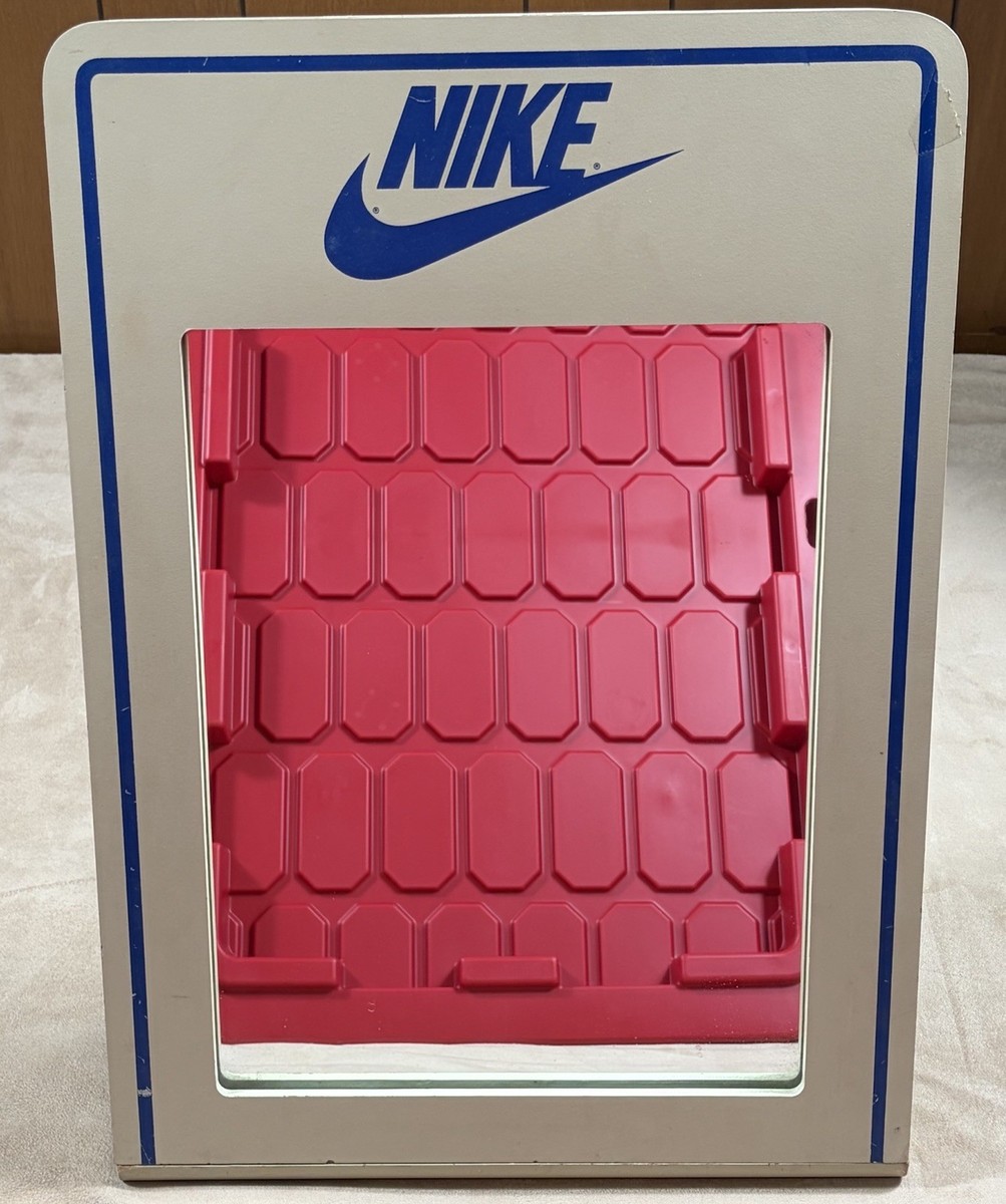 1970s Nike Wooden Shoe Mirror Store Display Rare Swoosh Sneaker