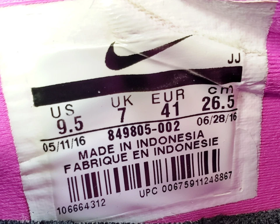 Nike Free TR6 Negro Metálico Plateado Zapato para Correr Atlético 849805 Para Mujer Talla 9.5 Foto 3 de 4