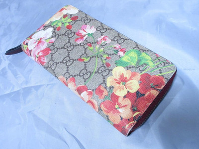 GUCCI GG Blooms Floral Pattern Long Wallet Leather Fashion Accessories Japan F/S