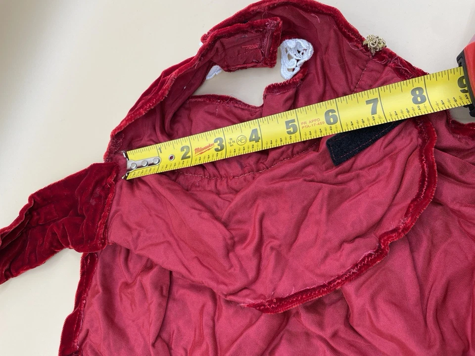 Red Velvet Fancy Dog Christmas Holiday Dress Small - Image 4 of 4