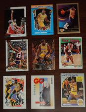 🏀 Magic Johnson 9 Card Lot NBA, HOF, MVP, Los Angeles Lakers EX 🏀