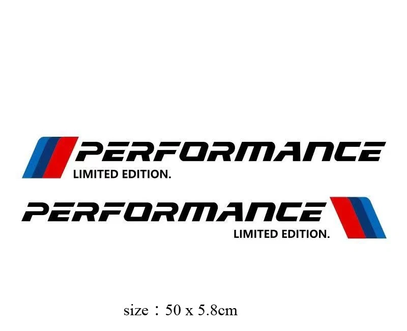 2X Calcomanías adhesivas blancas M Performance decoración carrocería coche para BMW 3 5 7 X3X4X5X6 Foto 4 de 4
