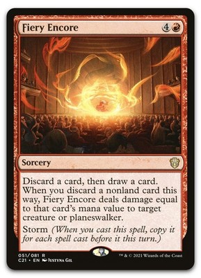 Fiery Encore #51 (NM) Commander 2021 C21 Magic MTG