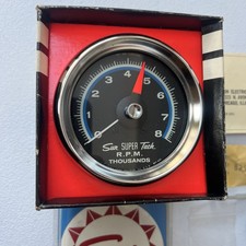 Nos Vintage Sun Super Tach Sst-806 8000 Rpm Blue Line 6 Cyl 12v Nos Vintage Sun Super Tach Sst-806 8000 Rpm Blue Line 6 Cyl 12v