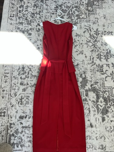 Vintage Womens yl By Yair red Dress Sz 10 - Picture 4 of 9