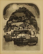 Graham Clarke (b.1941). LE (38/75) Etching w. Aquatint. 'Lyonesse'