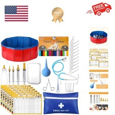 57 Pcs Puppy Kitten Whelping Supplies Whelping Kit for Puppies Birth Dog Kitt...