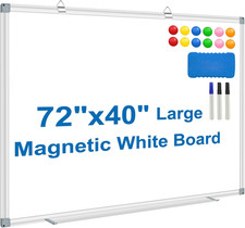White Board Dry Erase Whiteboard for Wall 72X40 Aluminum Presentation Magnetic W