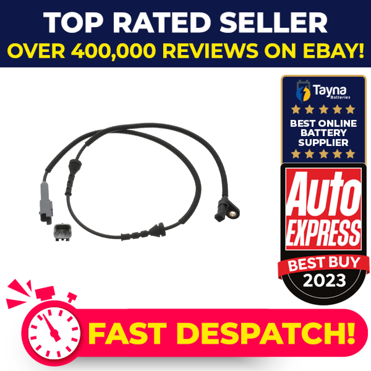 ABS Sensor fits CITROEN C8 2.2D Rear Left or Right 2002 on Wheel Speed 454596
