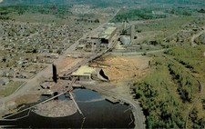 1967 Aerial Paper Mill Kenora Ontario Postcard Alex Wilson 2088R Posted