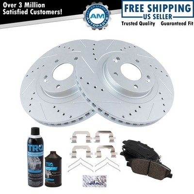 Front Ceramic Brake Pad & Performance Rotor Kit w/Fluids for Santa Fe