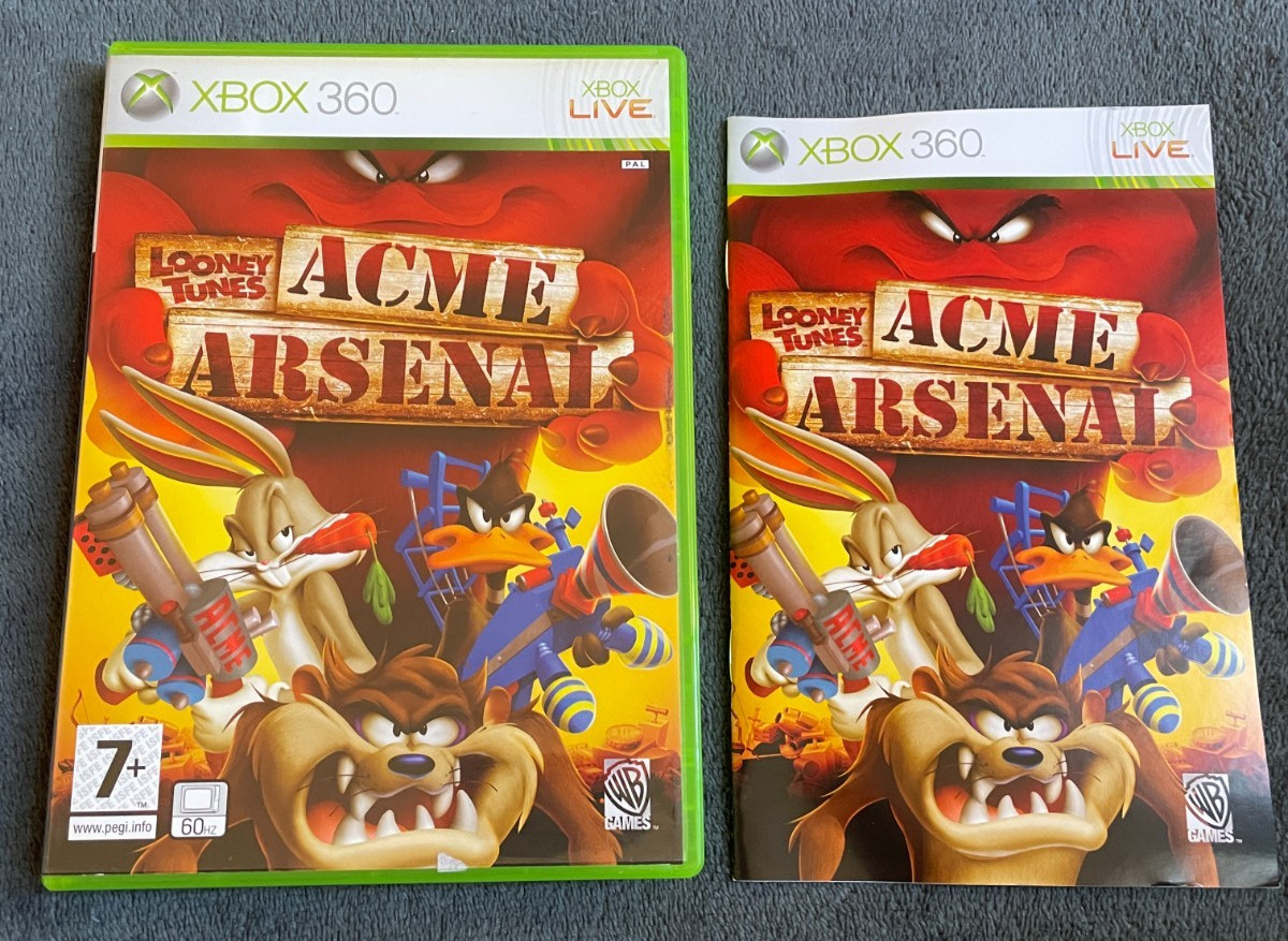 Looney Tunes Acme Arsenal complet sur XBOX 360 - FR cd TTBE