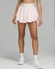 Lululemon Court Rival High Rise Tennis Skirt Strawberry Milkshake Pink Sz 4