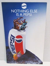 NOTHING ELSE IS A PEPSI 1990's WINDOW CLING COOLER DECAL MONSTER MASCOTS COLA