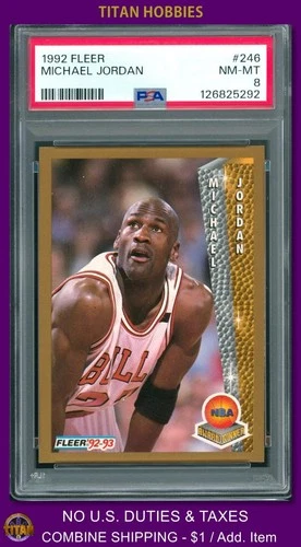 1992 Fleer Chicago Bulls BASE #246 Michael Jordan PSA 8 Chicago BULLS