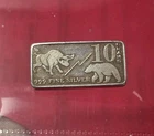 MPM Bull vs Bear Market 10 Gram .999 Fine Silver Fractional Bar Ingot - Rare!