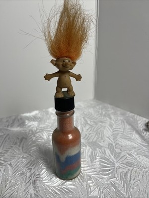 Vintage Russ Troll Doll On Top Of The Bottle