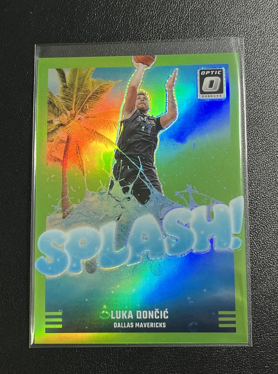 LUKA DONCIC 2024 Donruss Optic Splash Lime Green Holo Prizm 148/199