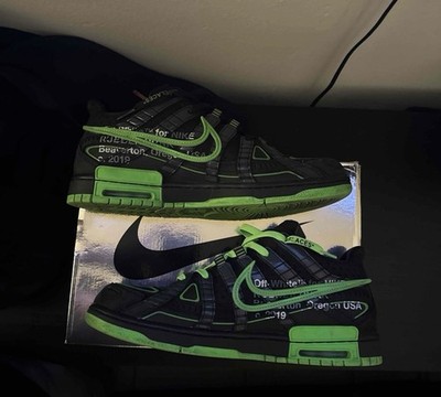 Nike Air Rubber Dunk Green Strike Off-White Size 10.5 CU6015-001