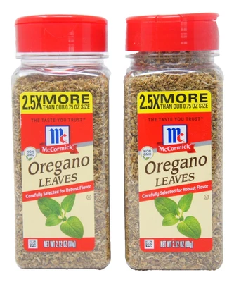 McCormick Oregano Leaves 2.12 oz 2 Pack Dried Herb Spice Fresh Flavor - Image 1 of 2
