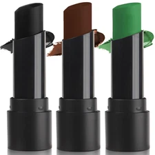 3PCS Camo Face Paint Stick,Waterproof Hunting Army Military Face Paint,Black Gre