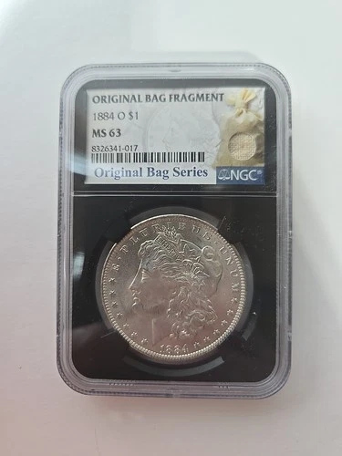 1884 O Morgan Silver Dollar - NGC MS 63 - Original Bag Fragment Series