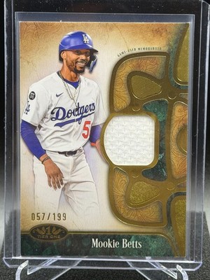 Mookie Betts 2026 Topps Tier One Relics Jersey #57/199 - Los Angeles Dodgers