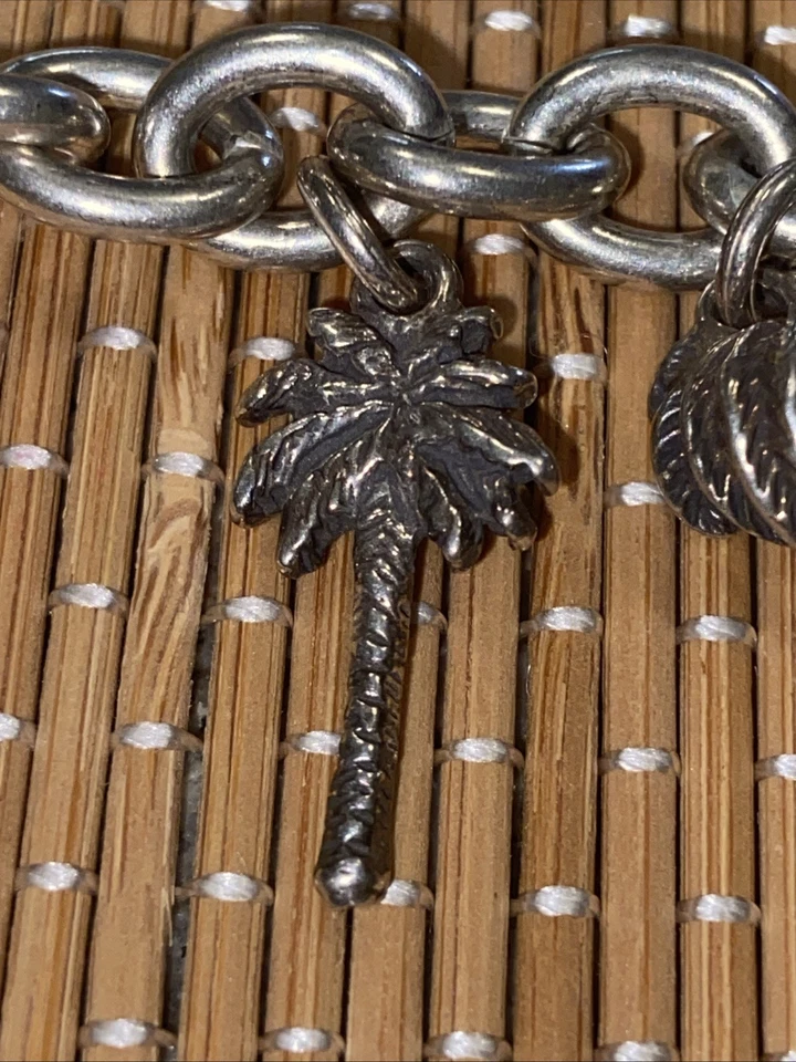 Lilly Pulitzer Silver 925 Palm Tree Bracelet  45 G Weight  - Image 3 of 4
