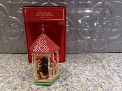 Sweetheart Gazebo w/ Tree 1986 Hallmark Christmas Ornament MIB