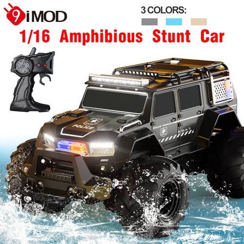 Vehículo de acrobacias anfibio 1/16 RC 2.4G 4x4 coche de policía todoterreno vehículo de escalada - Imagen 2 de 27
