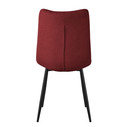 Set di 2x sedie da pranzo da cucina salotto in poliestere imbottite spugna rosso - Foto 4 di 7