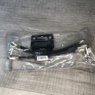 Patch Cables MXR 6 inch (~152mm) 3 Pack 1/4'' Angled Flat ( pancake ) ends